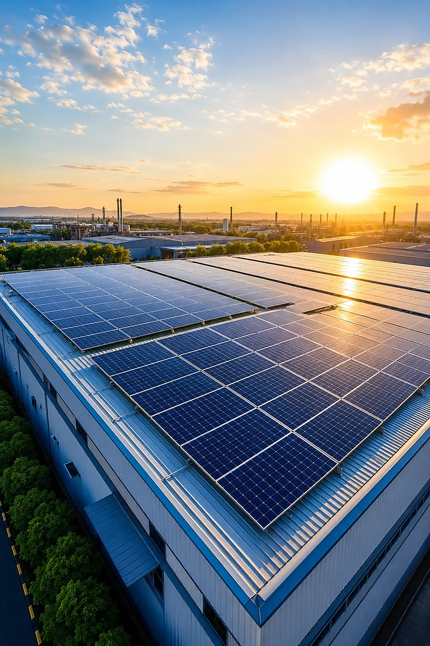 Commercial rooftop solar installation